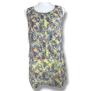 Cabi Women’s Sleeveless‎ Floral Sheer Layered Blouse Summer lightweight Top S
